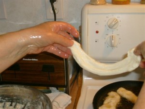 making the dough 